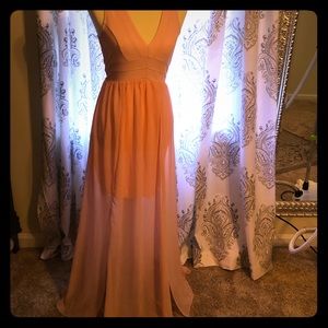 Peach VENUS maxi dress